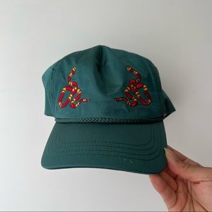 UO Teal Snake Baseball Hat / Cap